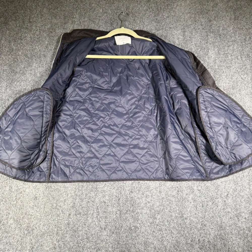 Boglioli Milano Quilted Gilet Vest Mens 44 100% Linen Gray Navy Made in Italy